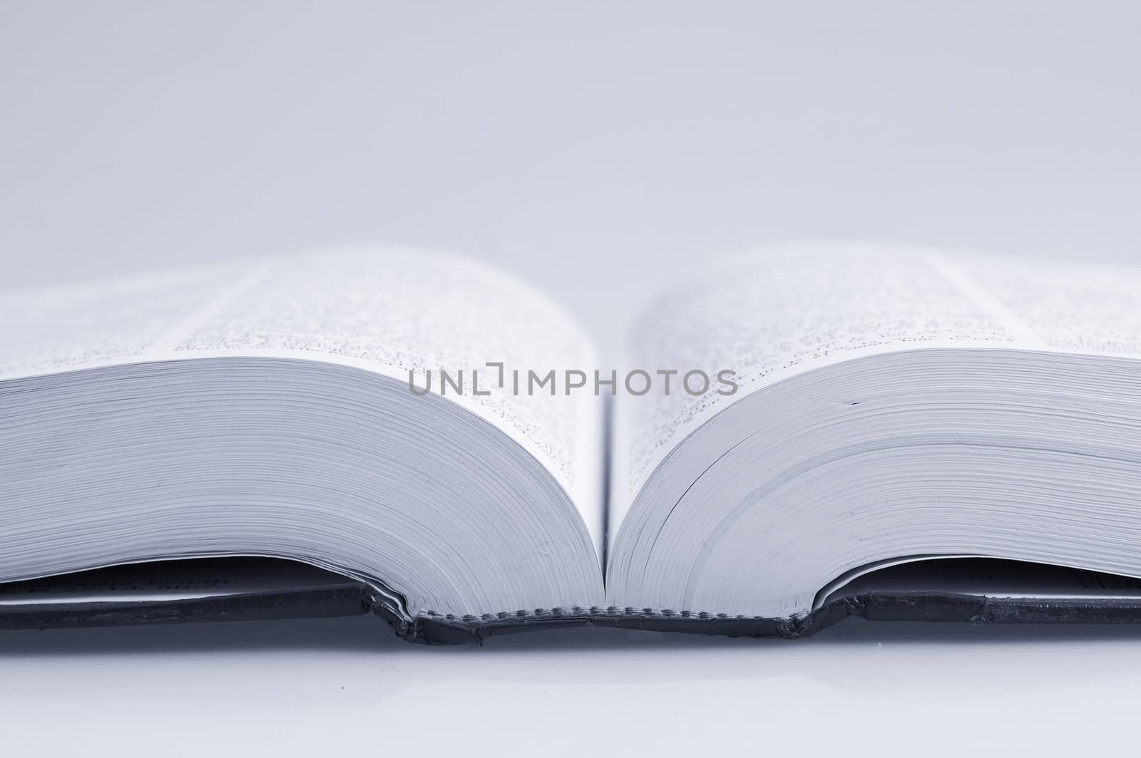 a macro picture of a book spine