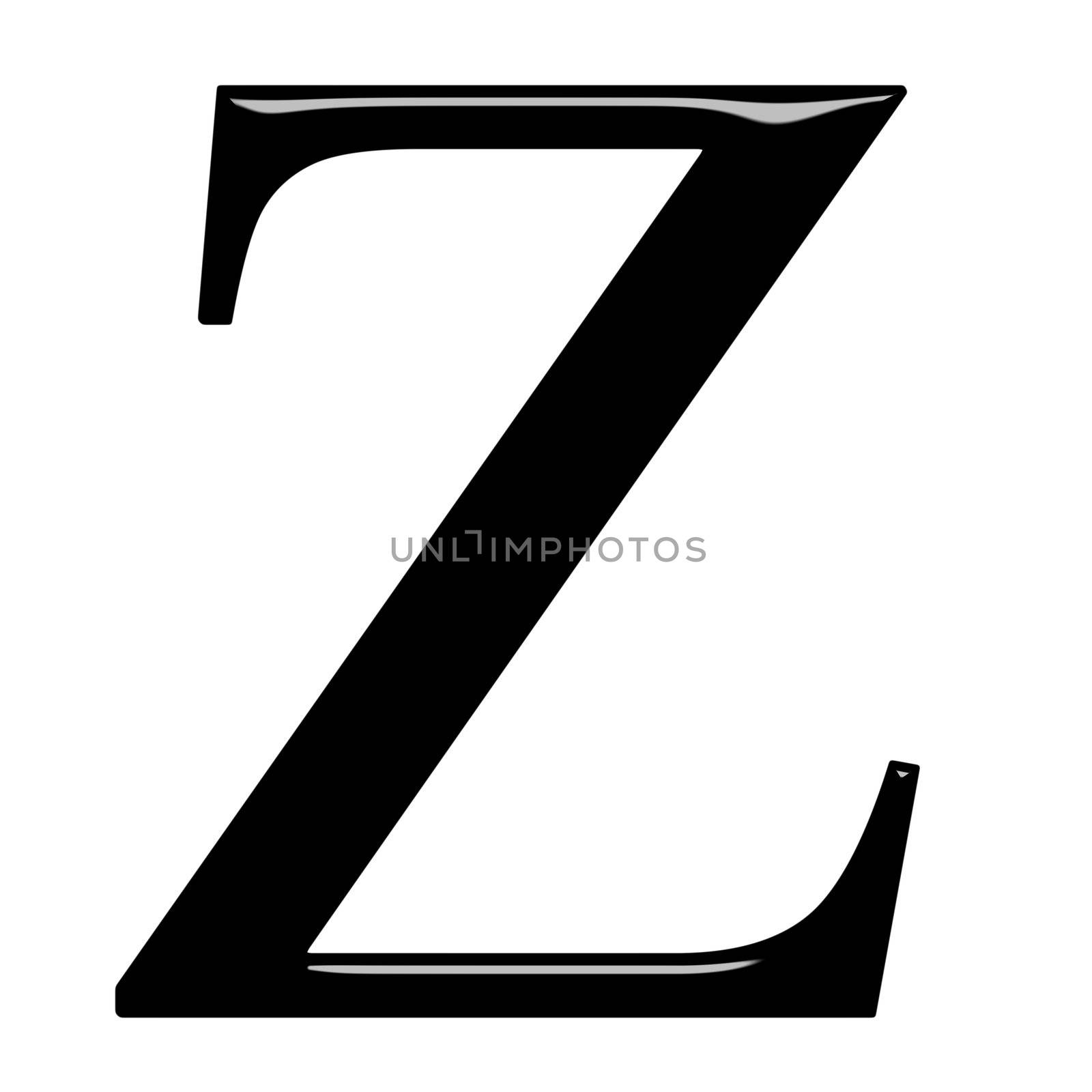 3D Greek Letter Zeta by Georgios