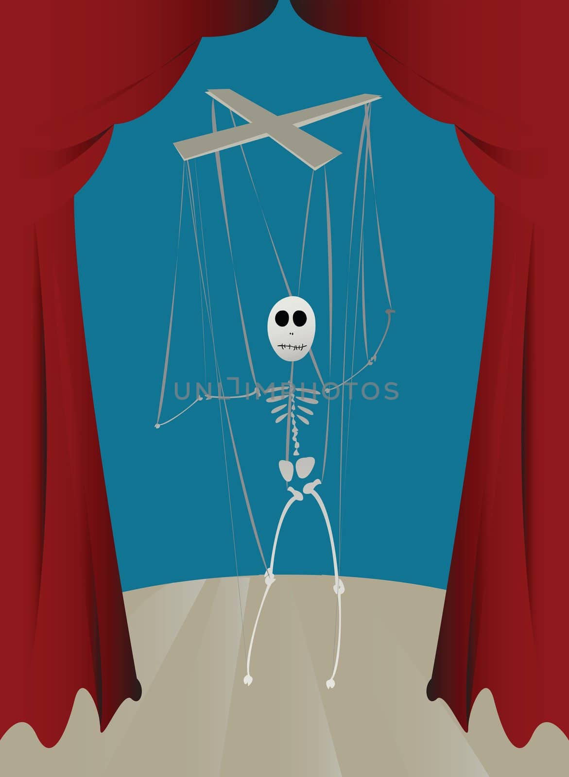 Strings skeleton puppet