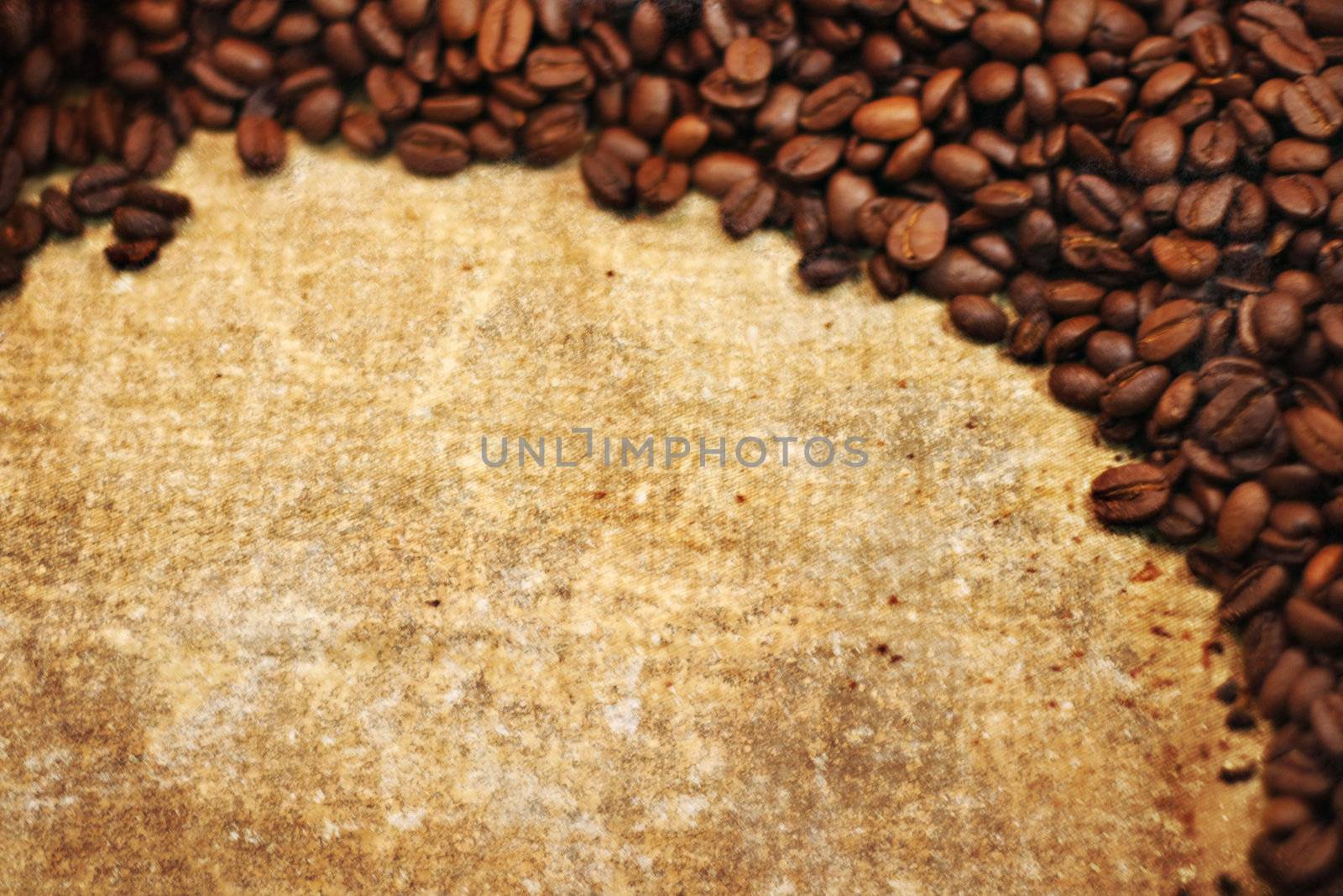 Grunge texture of coffee beans by StephanieFrey