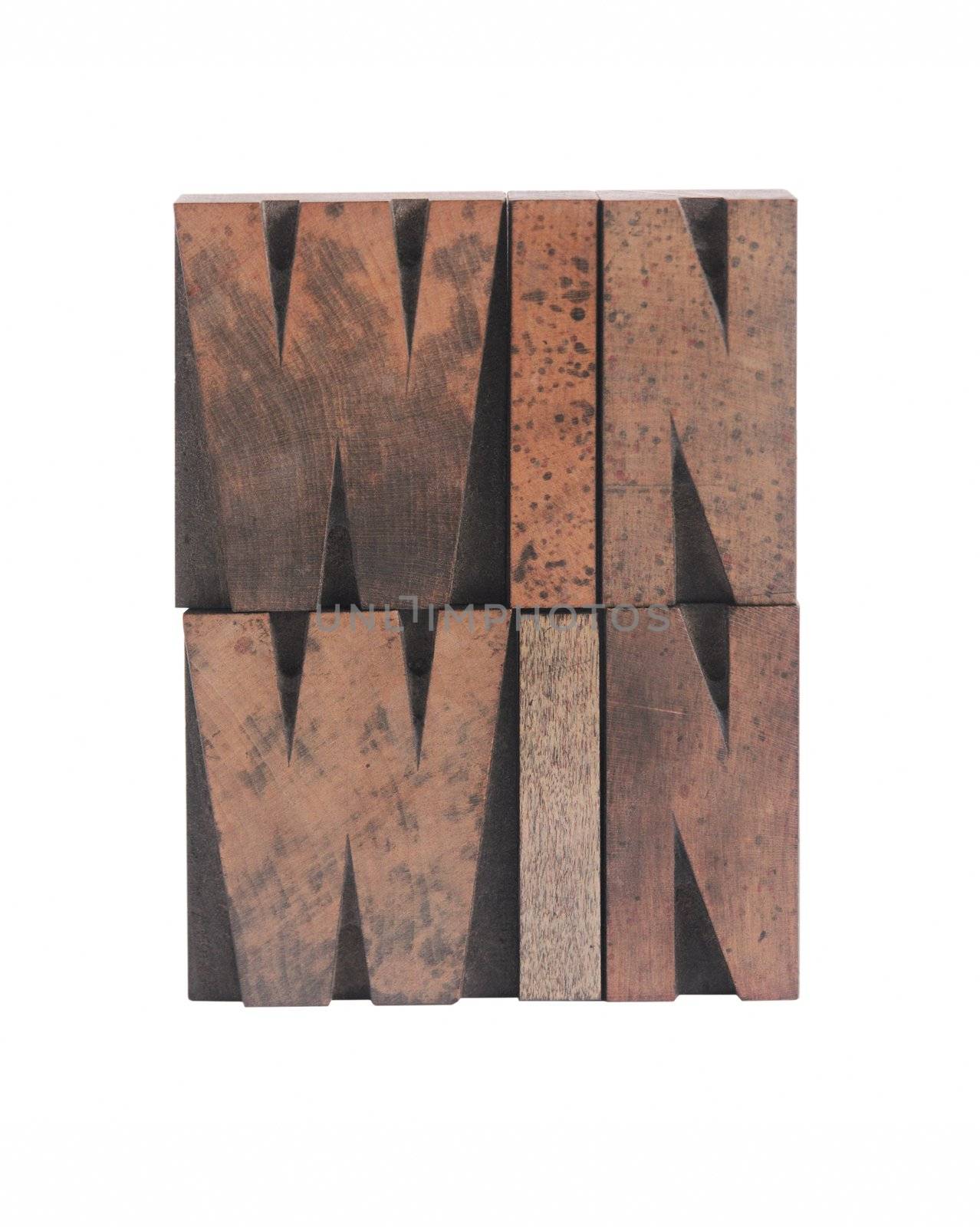the words 'win win' in old ink-stained wood type