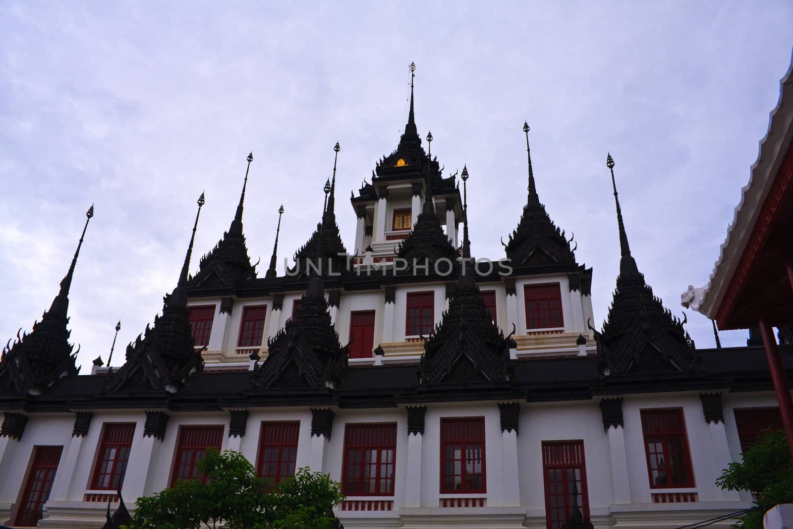 White Buddhist pavilion