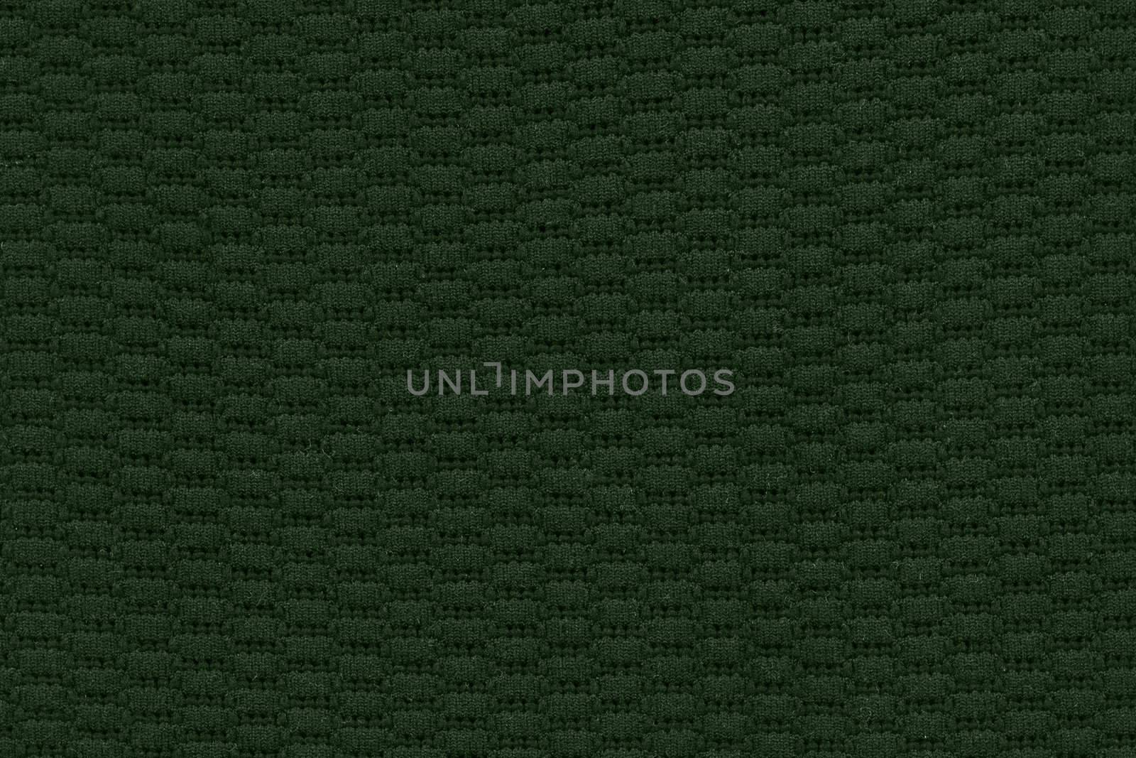 Dark green lycra sample.