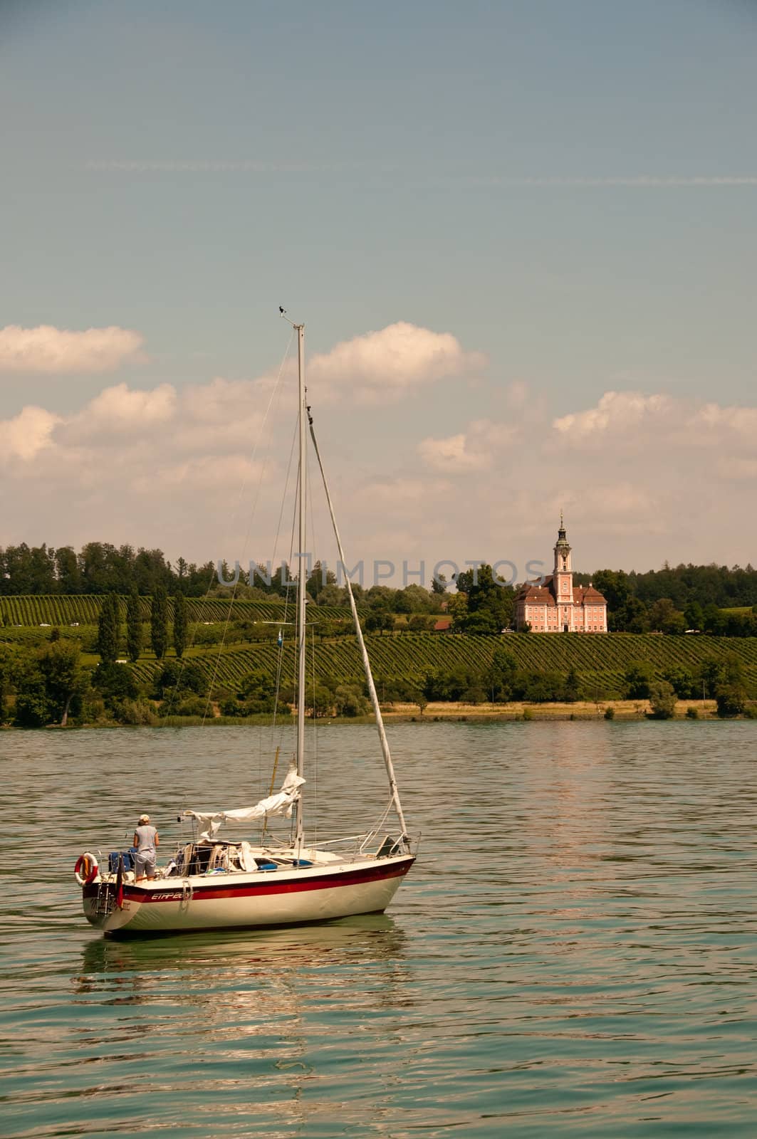 Sailboat by Birnau on Bodensee, Germany