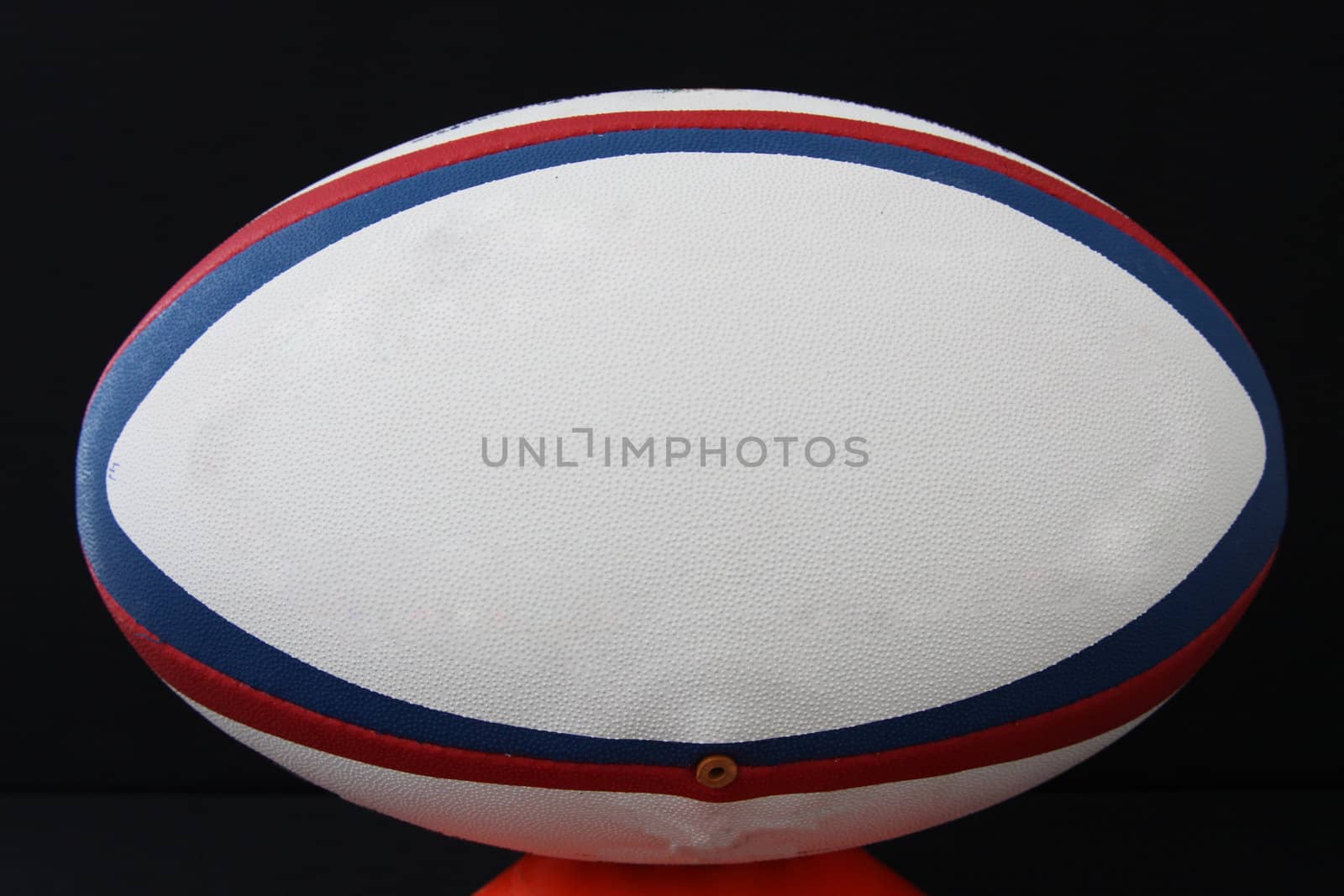 rugby ball on a tee