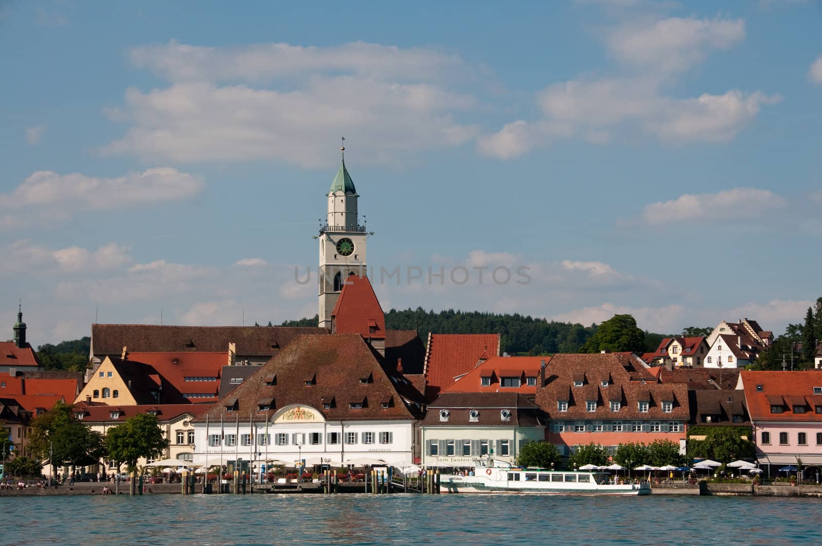 view of town from water, Uberlingen, Germany