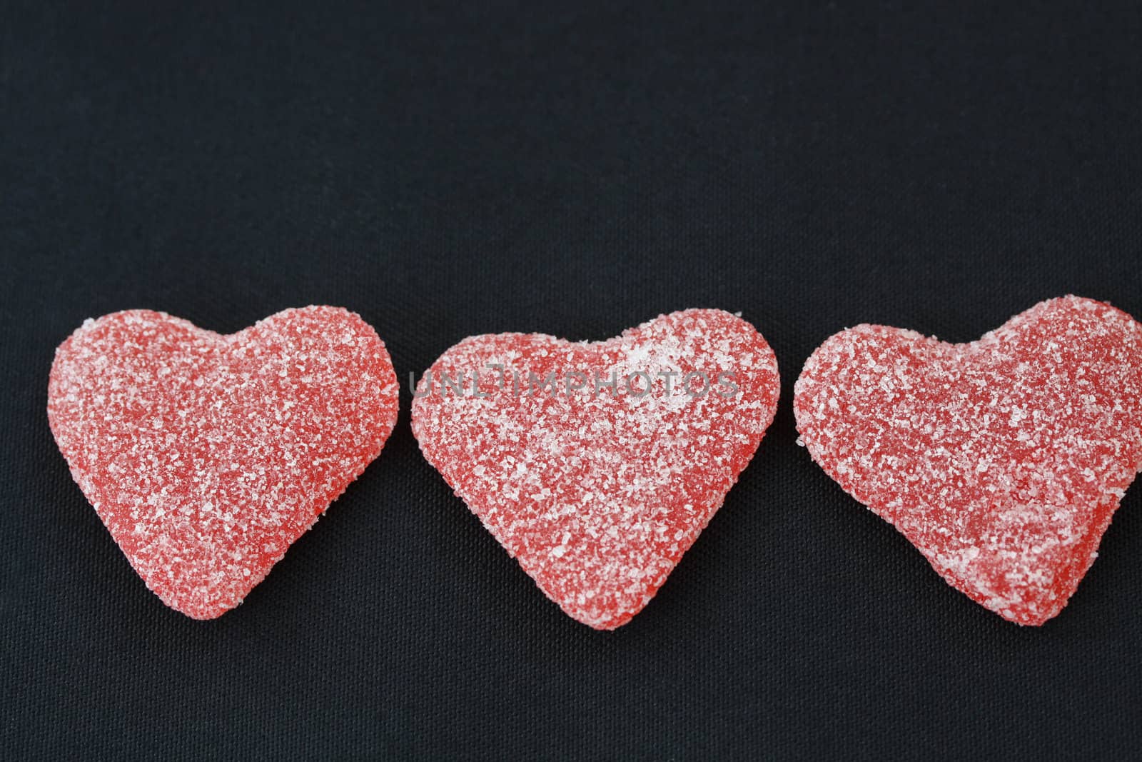 red heart shaped sweets