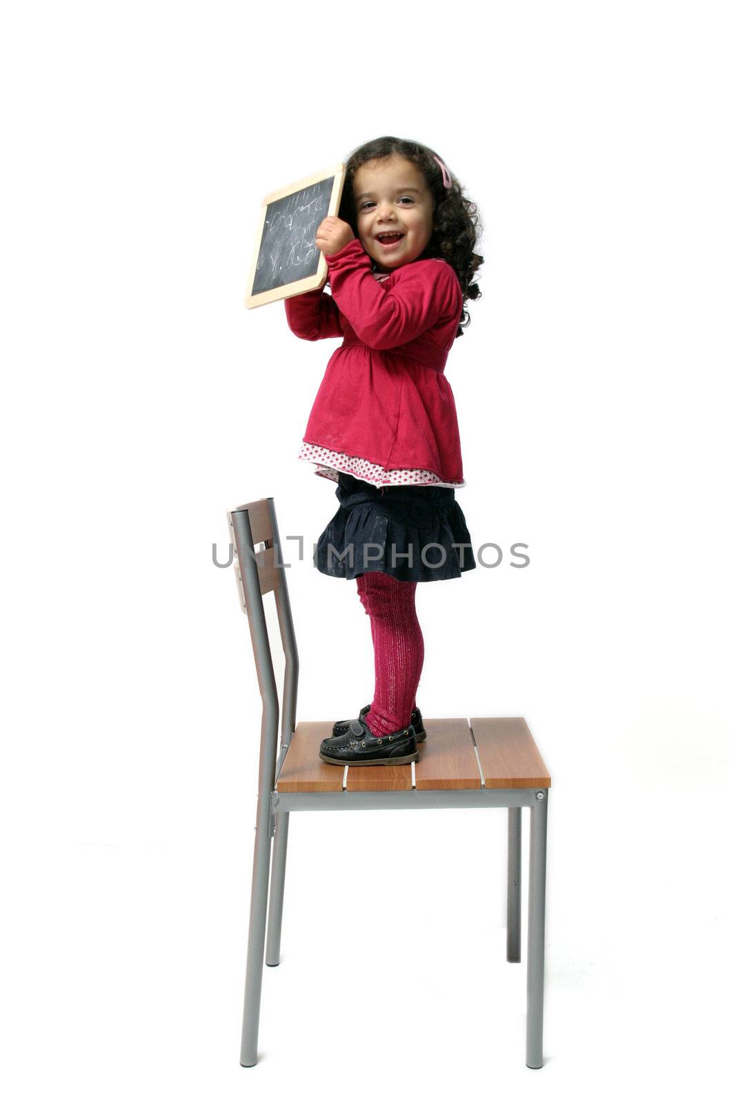 student over white background