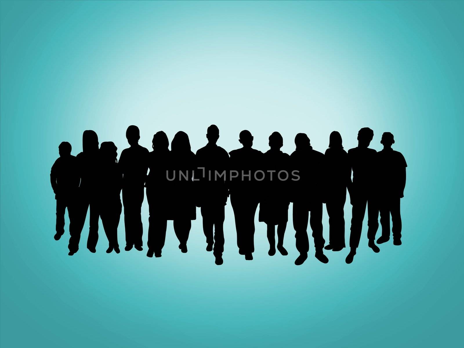 Illustration of a crowd of people