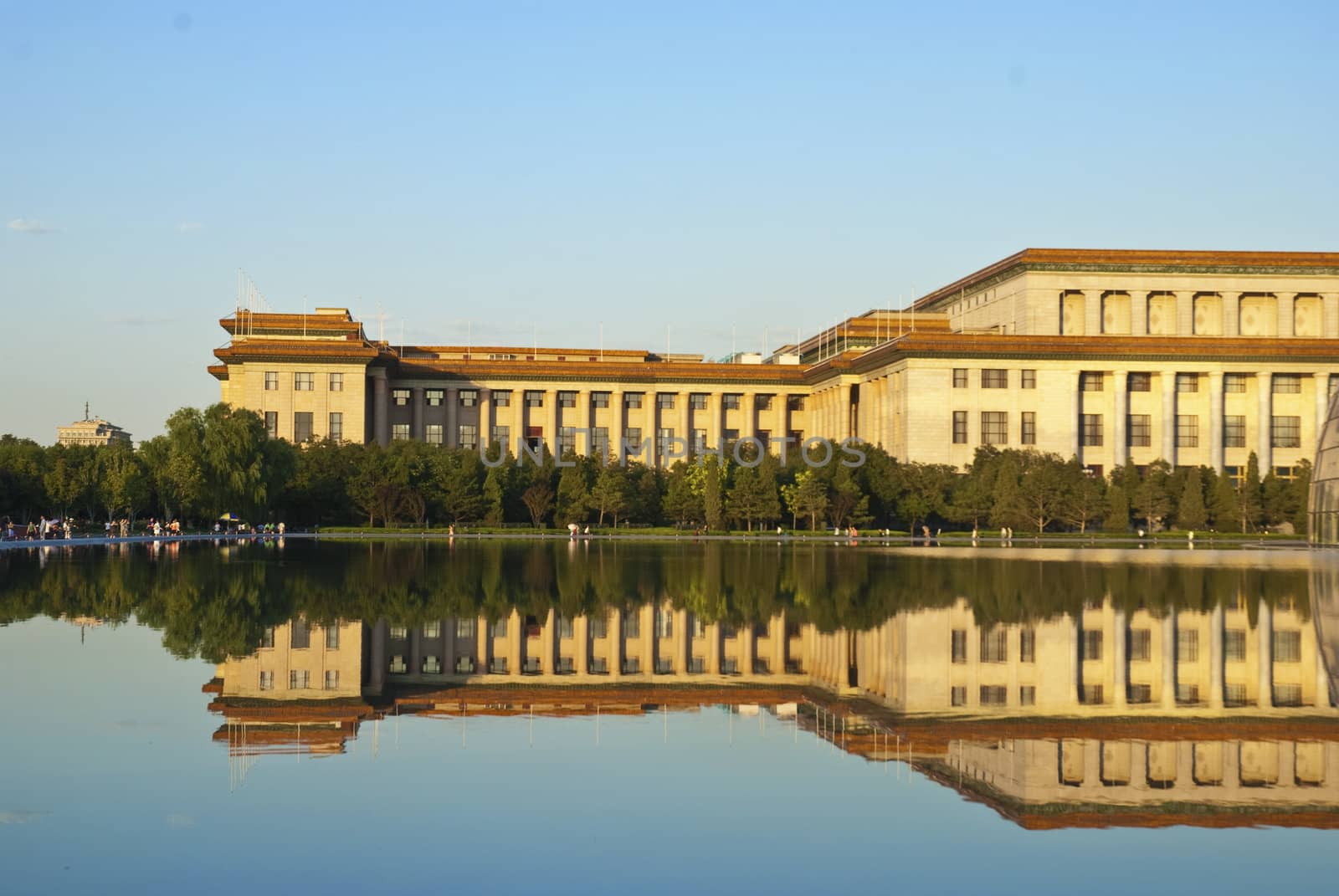 Great Hall of the west of Tiananmen Square in central Beijing, West Chang'an Avenue south. Great Hall of the Chinese National People's Congress meeting place, the National People's Congress and the NPC Standing Committee's offices.