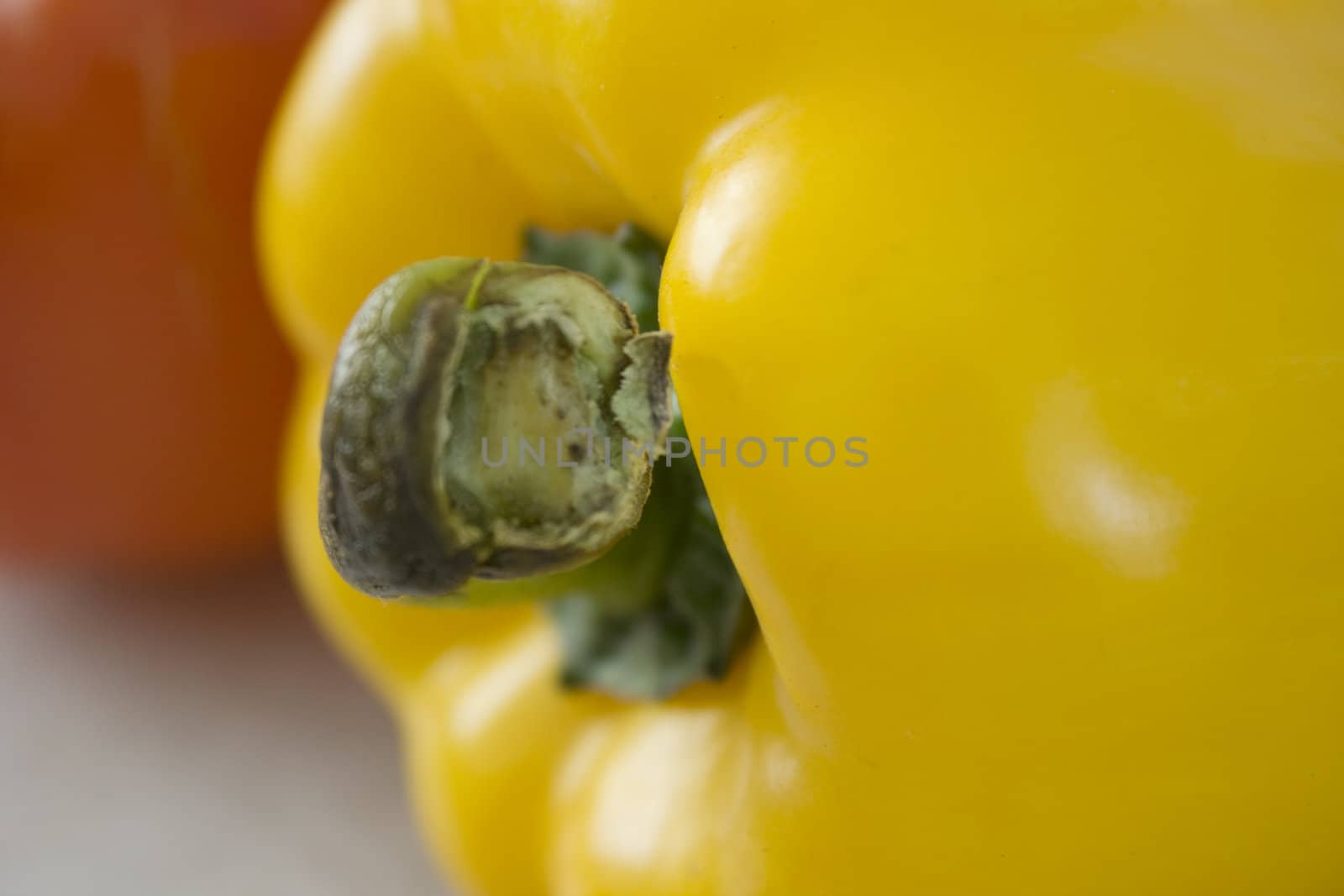 Close up of a Yellow Pepper.