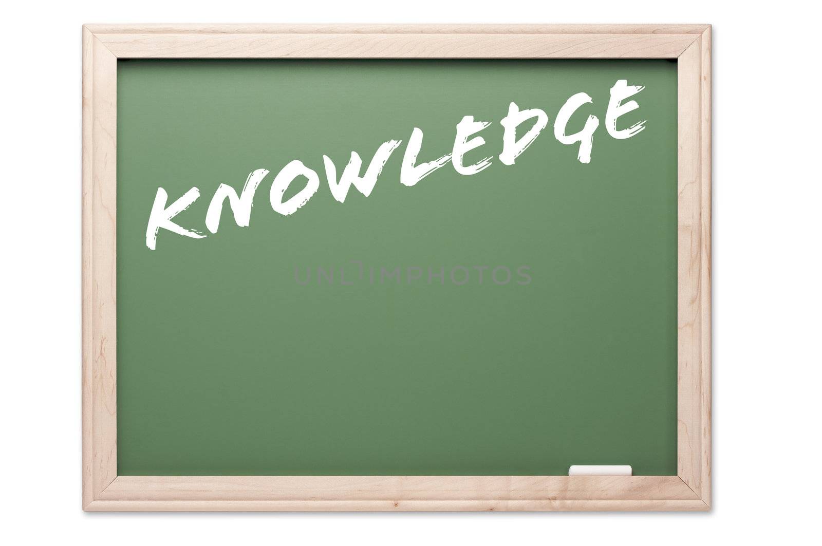 Quote Series Chalkboard Isolated on a White Background - Knowledge.