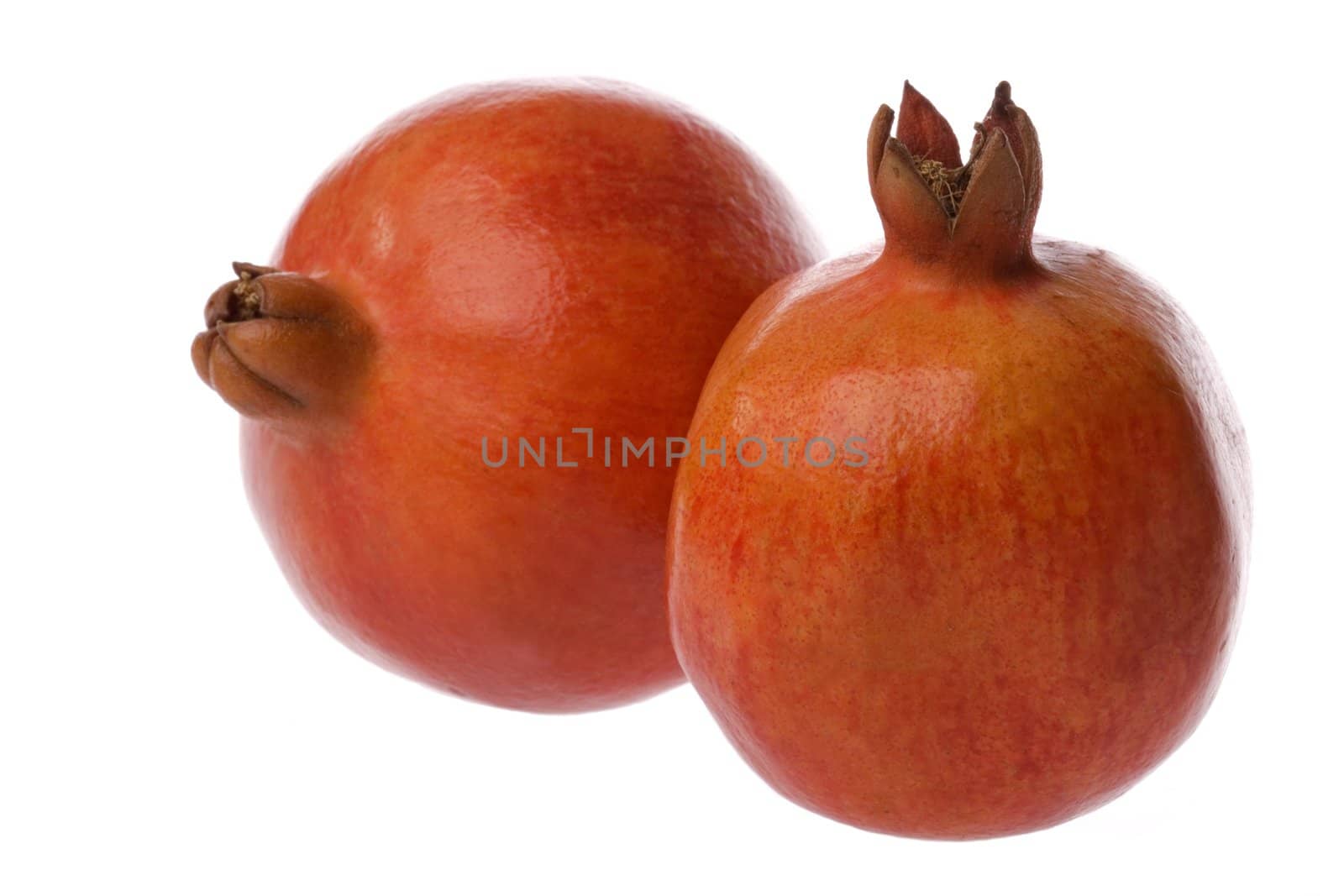 Isolated macro image of Pomegranates.