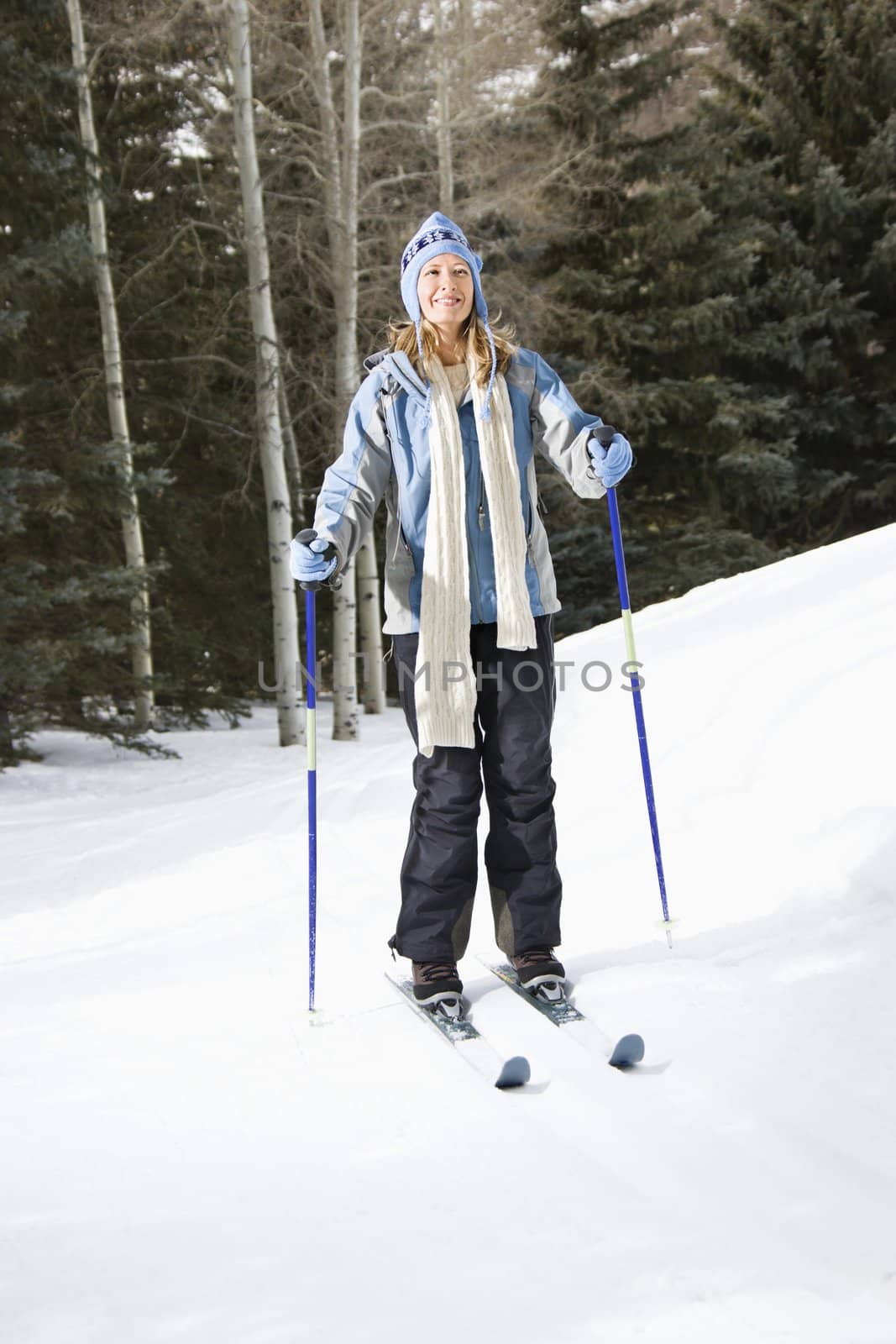 Female skier. by iofoto