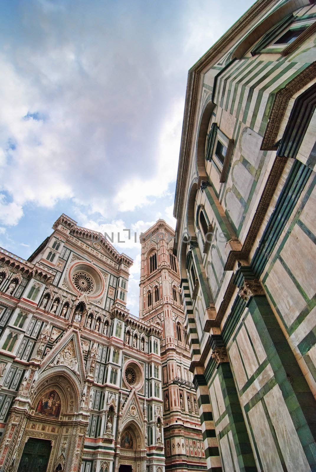 Architectural Detail of Piazza del Duomo in Florence, Italy