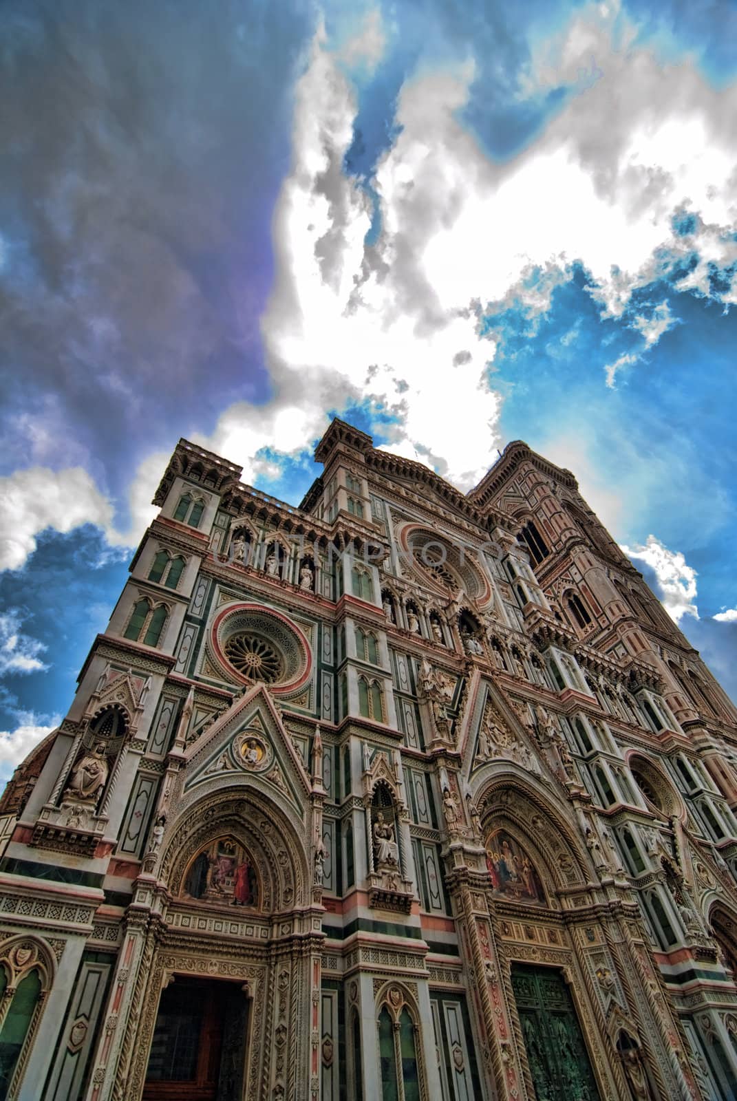 Architectural Detail of Piazza del Duomo in Florence, Italy