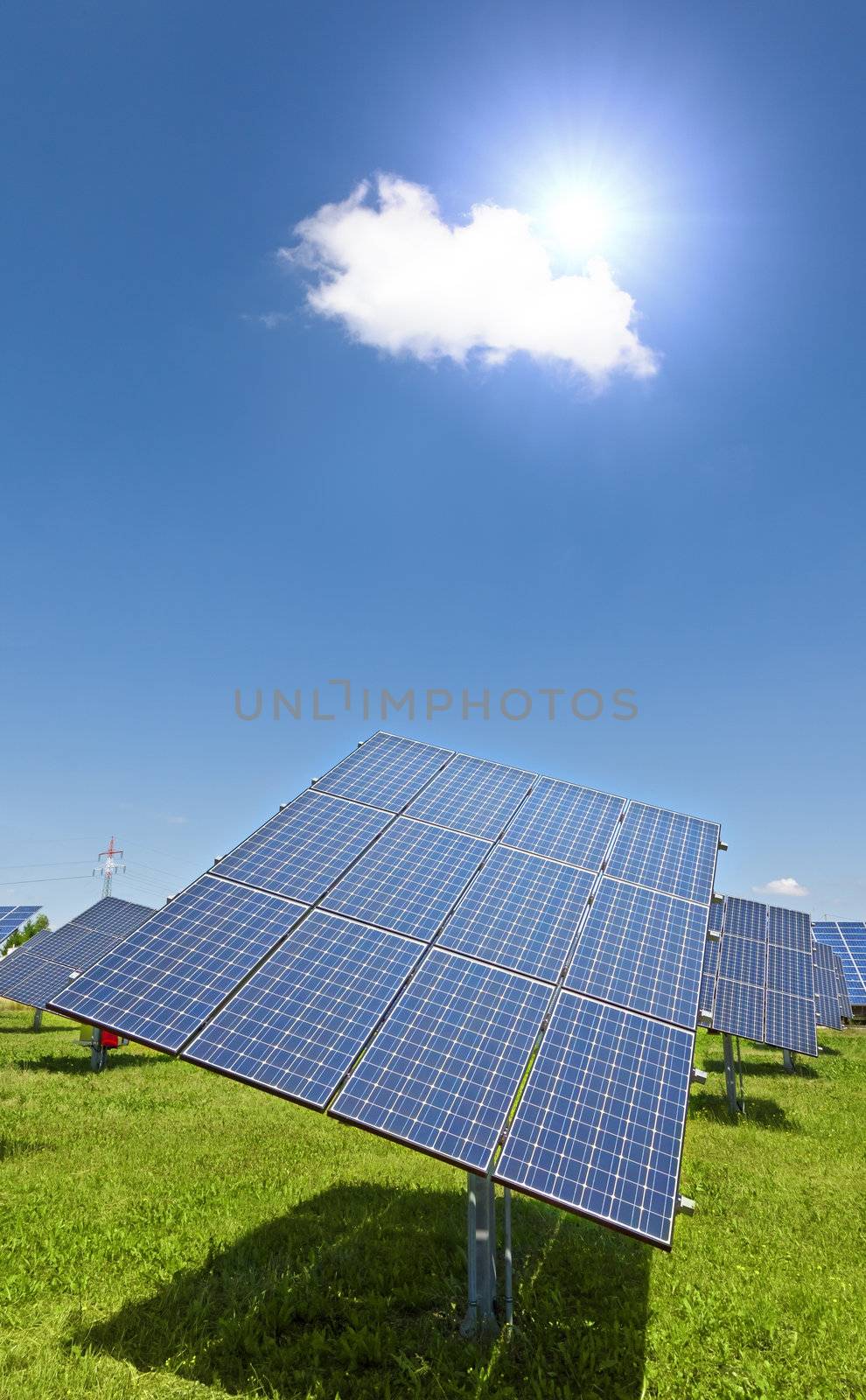 An image of a big solar plant