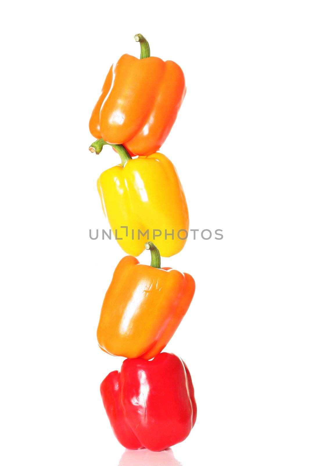 shot of a colorful pepper tower by creativestock