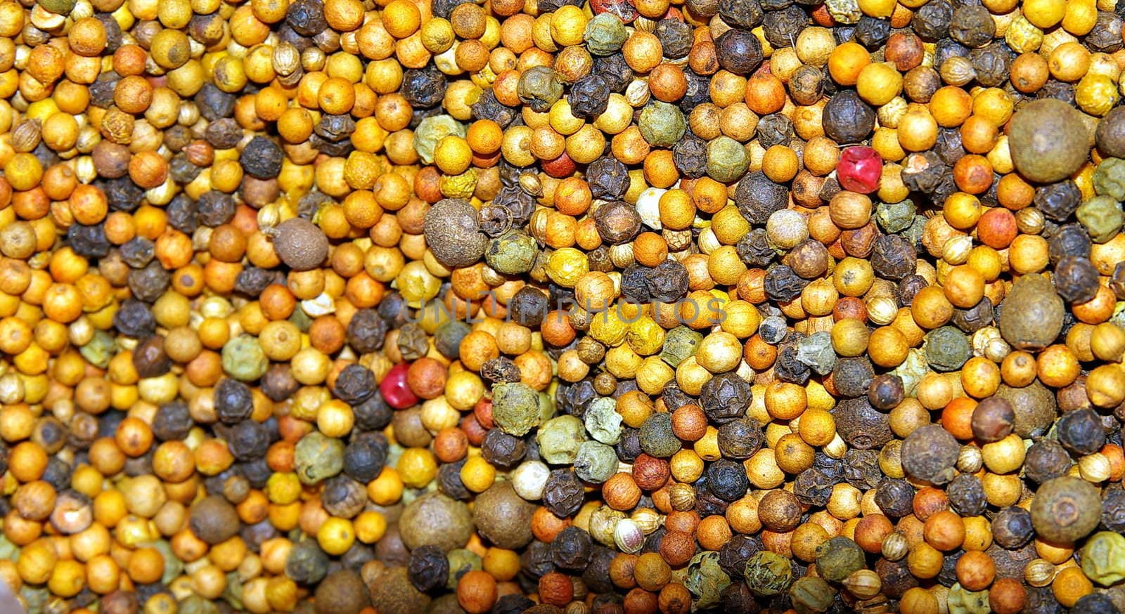 colorful peppercorns mixed