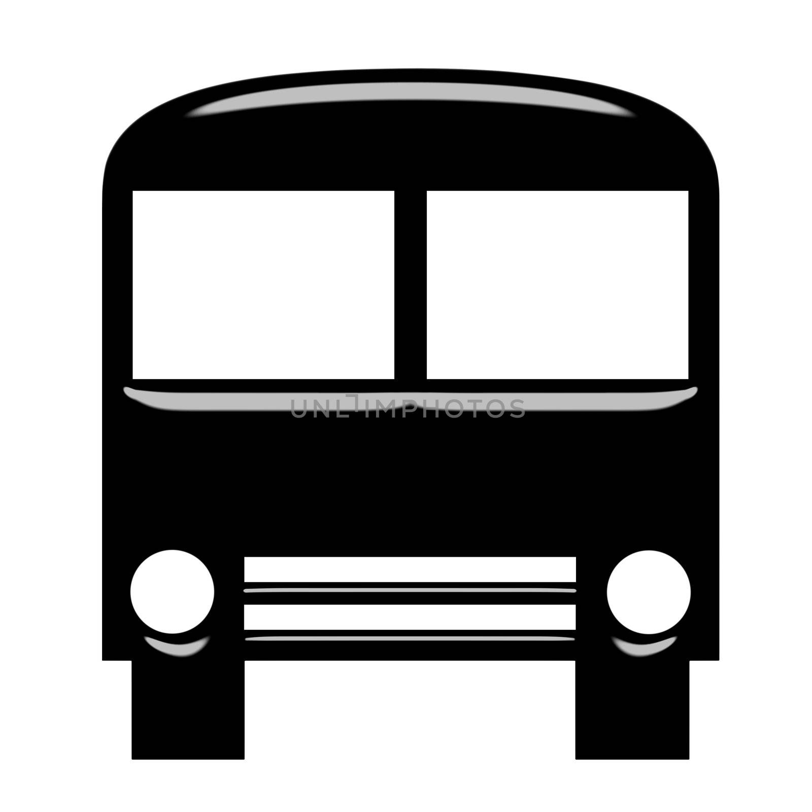 3d bus isolated in white