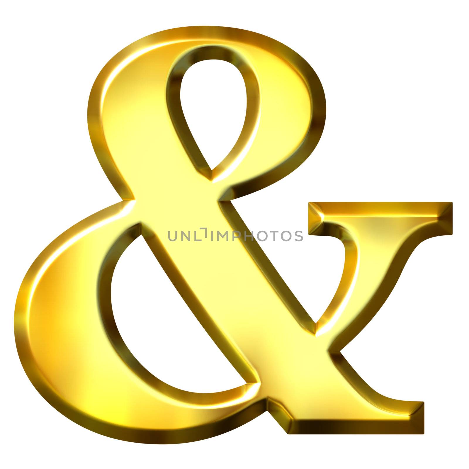 3D Golden Ampersand by Georgios