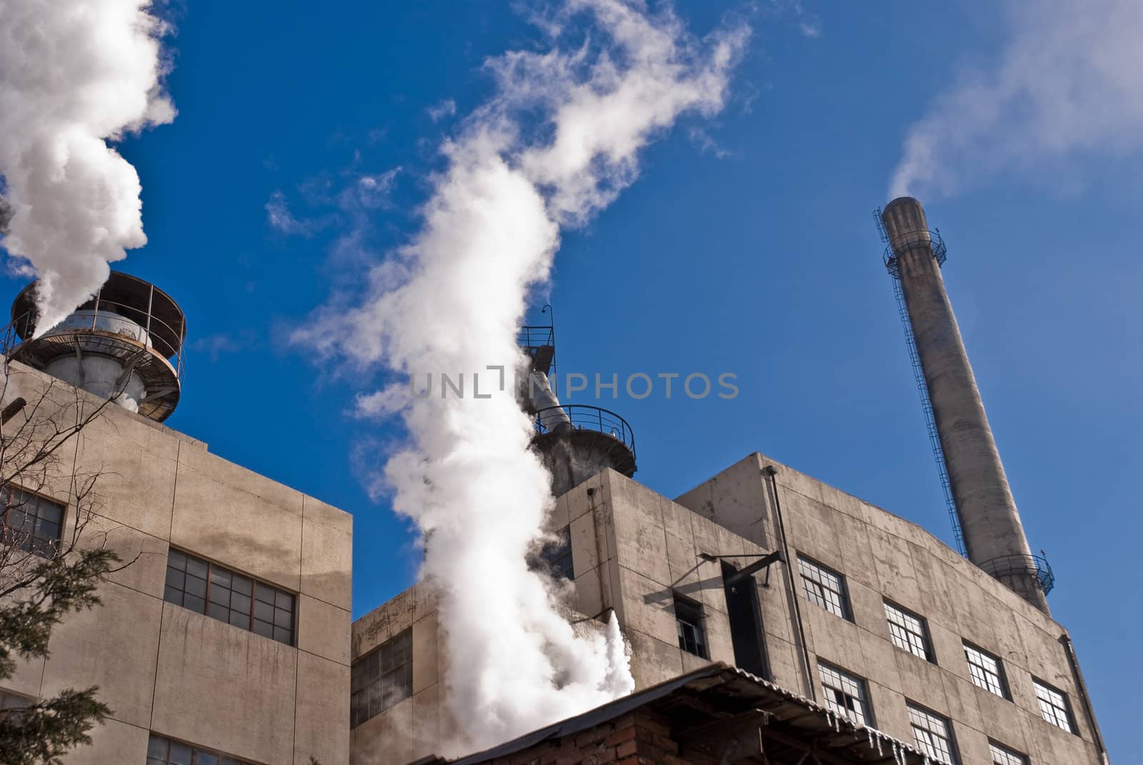 The emissions in the factory