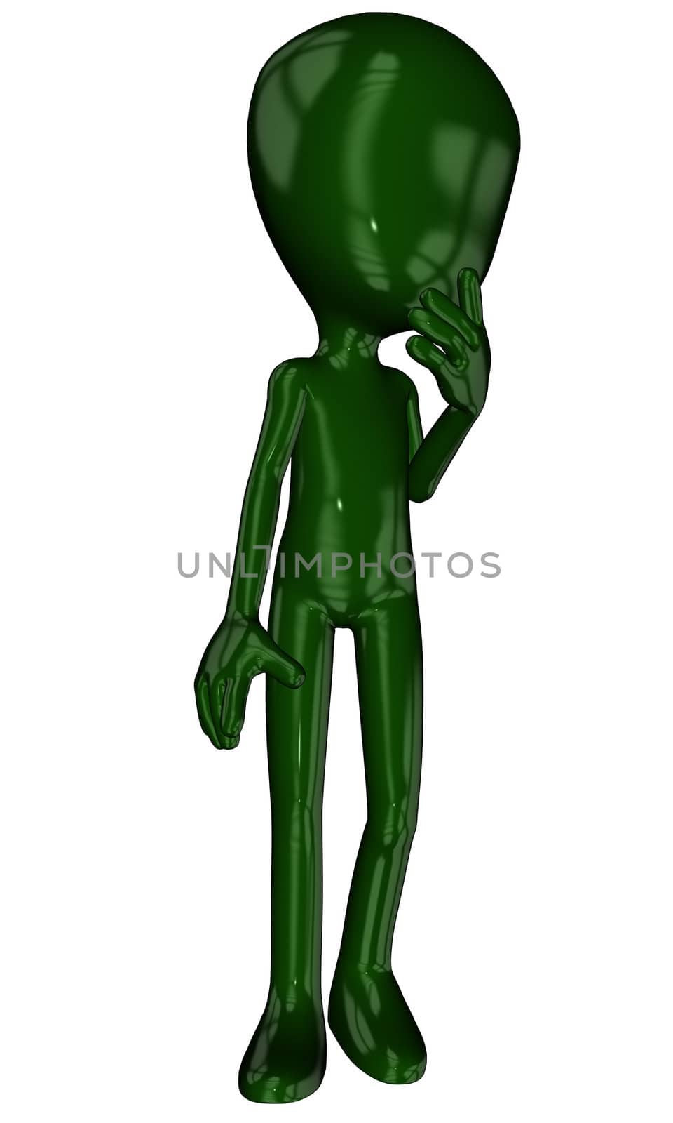 3D rendered cartoon Michael figure on white background isolated