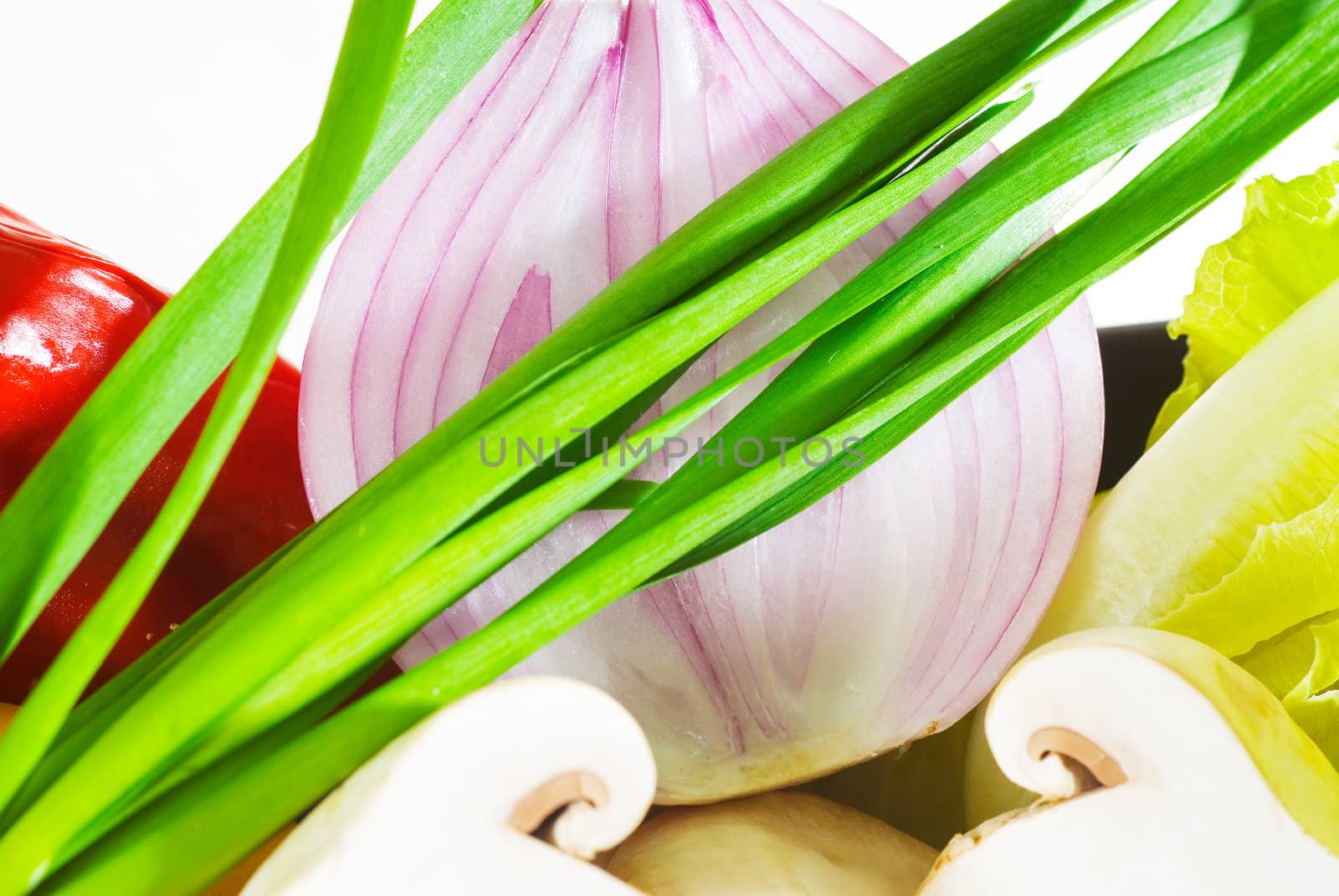 assorted fresh vegetables, base for a healty diet and nutruition