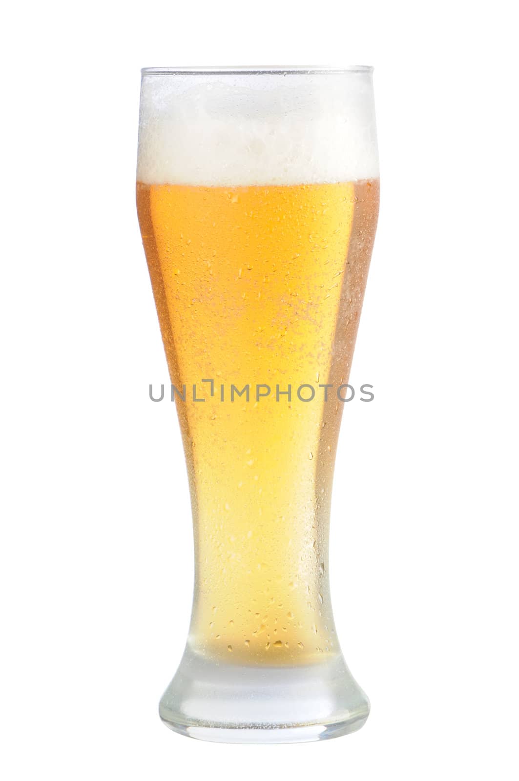 Cold beer glass with path by dyoma