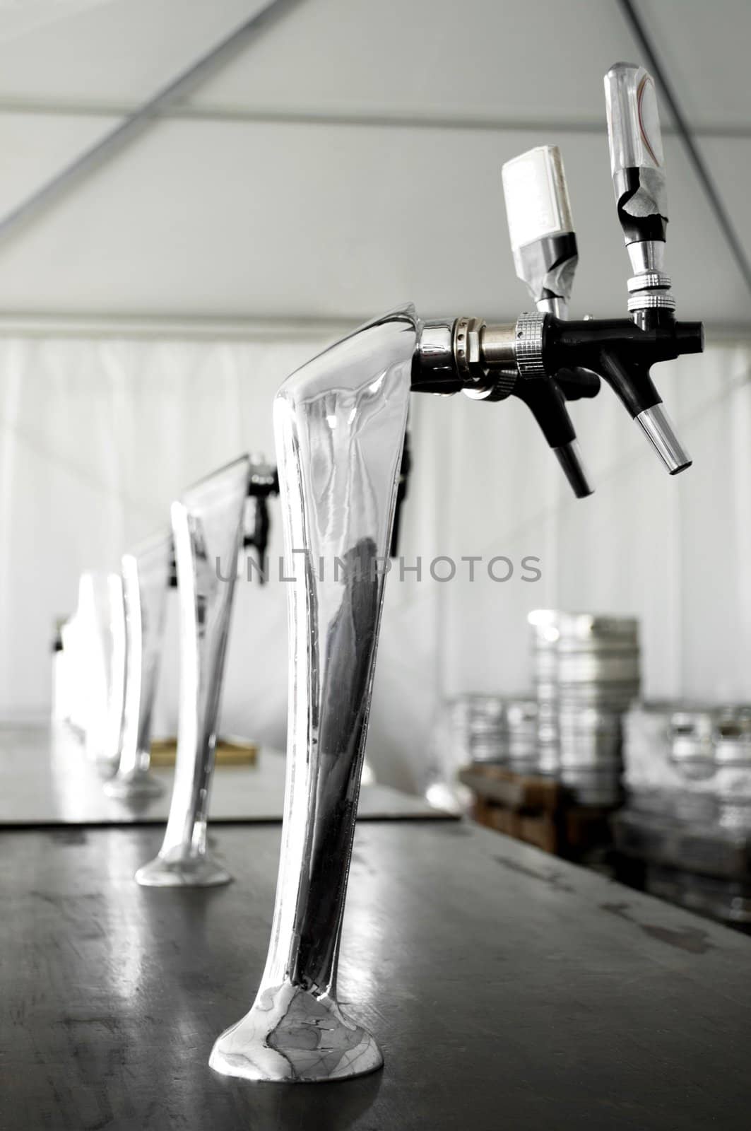 Beer pump in a traditional italian festival