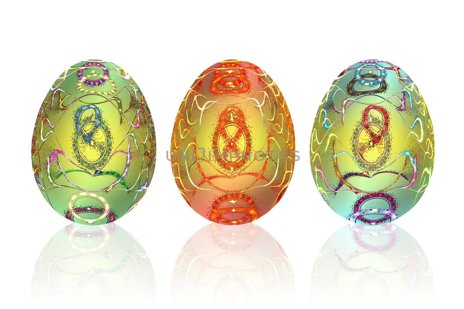 set of light-colored Easter eggs by screenexa