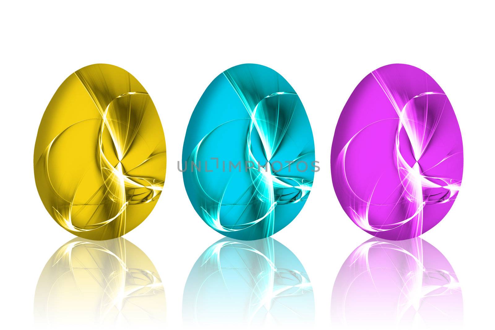 yellow cyan and pink Easter egg by screenexa