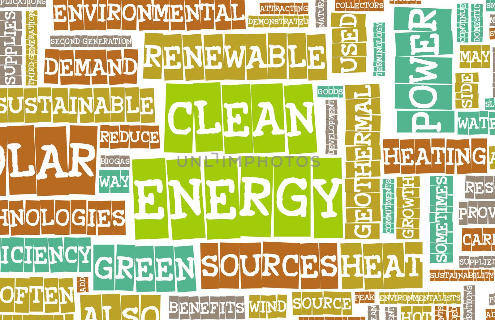 Clean Energy Concept Education as a Art Abstract