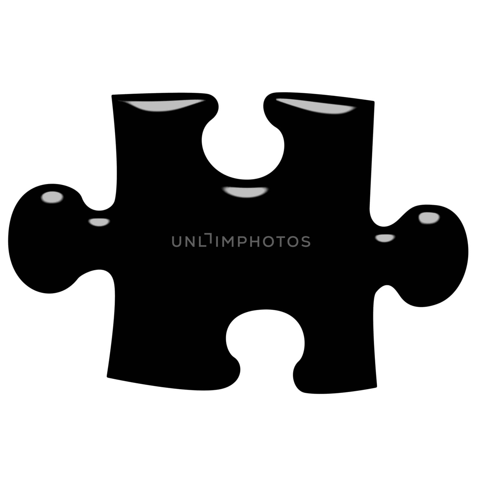 3d puzzle isolated in white