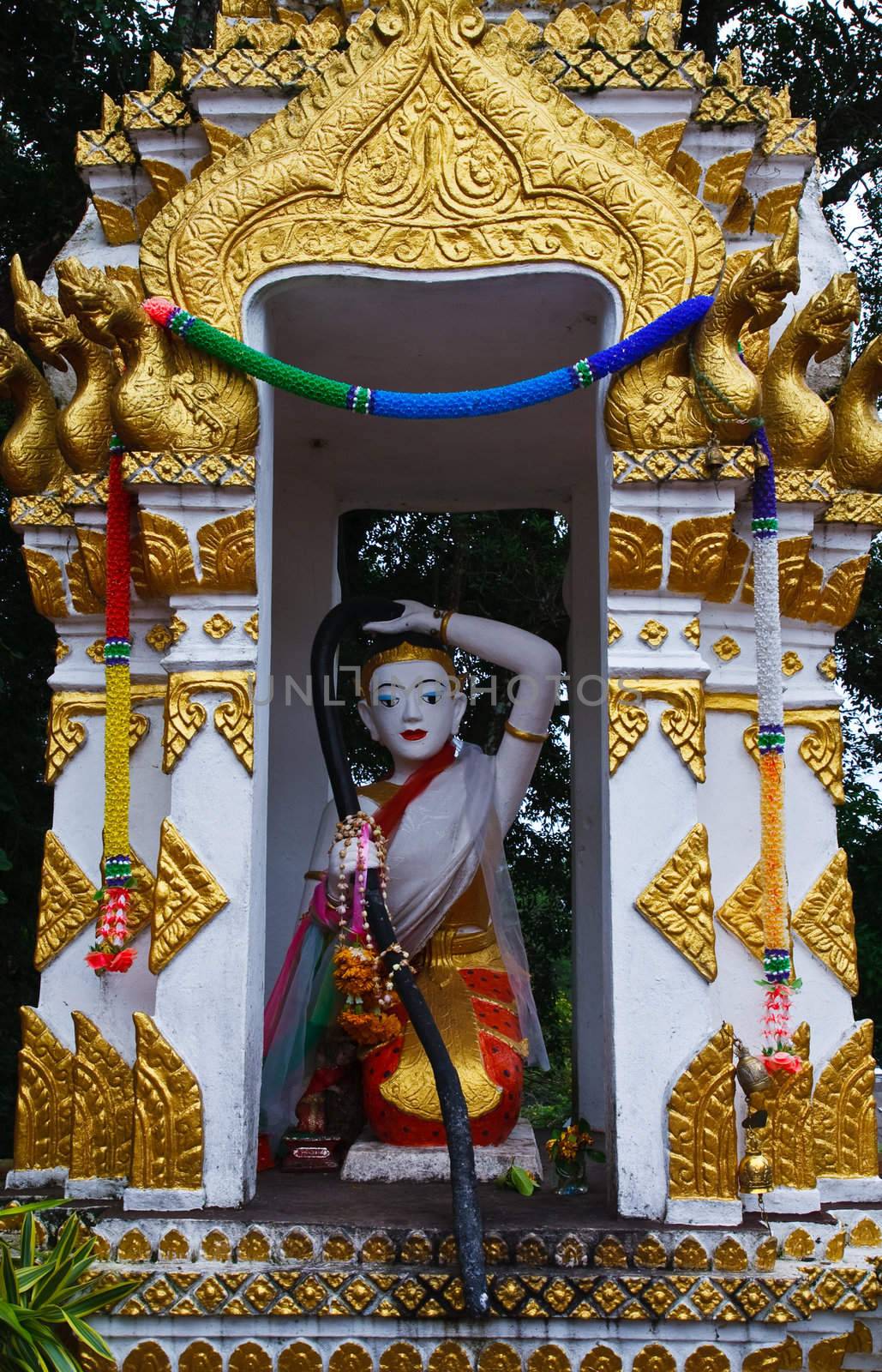 Earth's mom statue in Wat Doi Suthep, Chiang Mai.