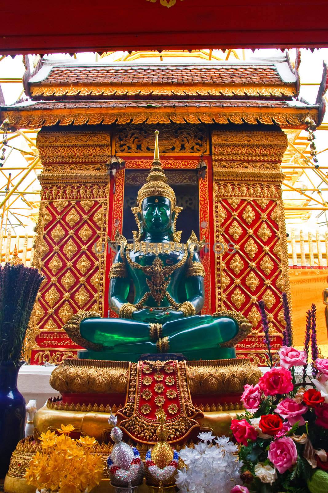 Emerald Buddha image in Wat Doi suthep temple
