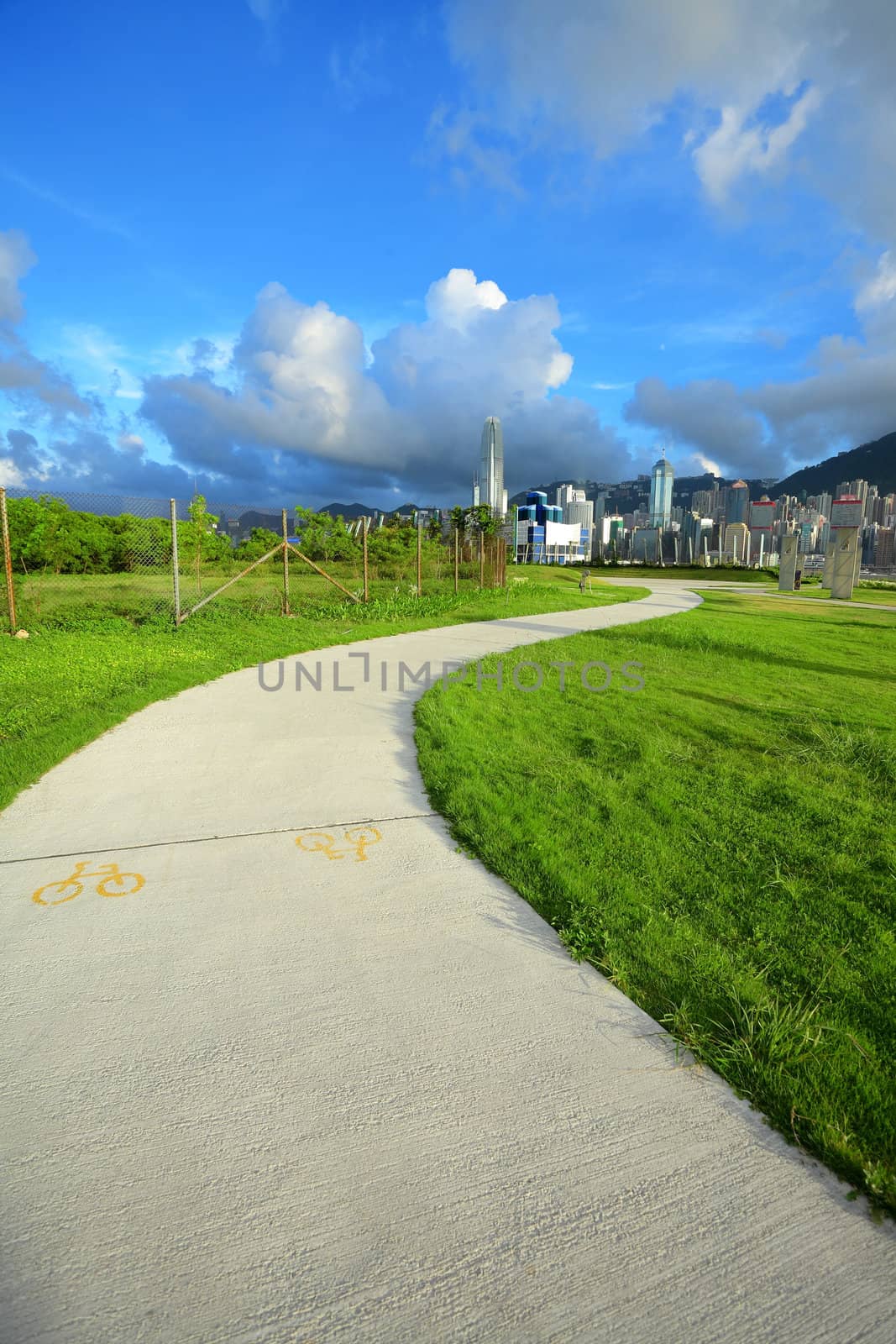 bicycle way in city