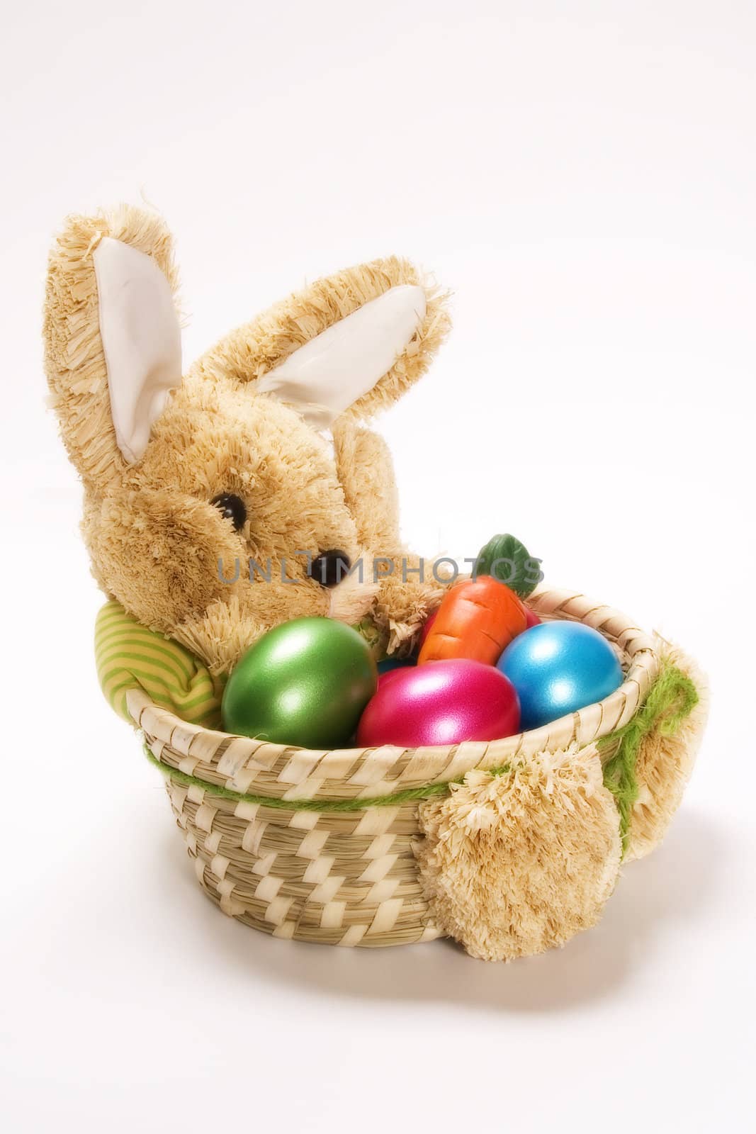 Easter bunny toy with eggs