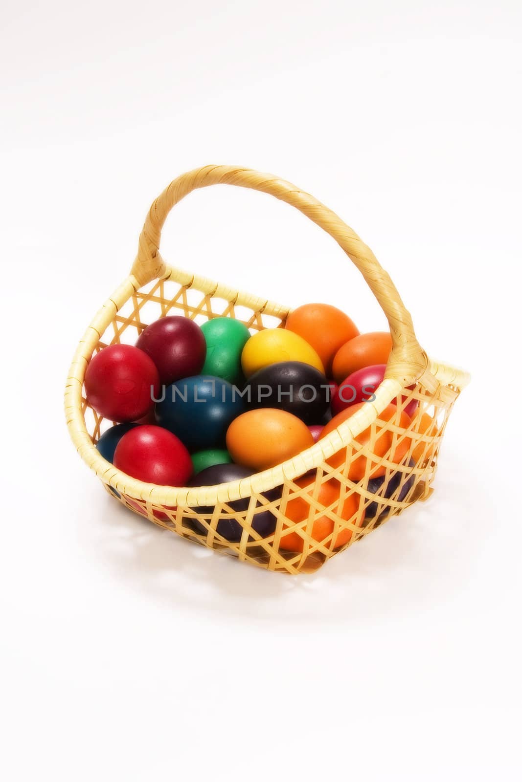 Easter eggs in a basket