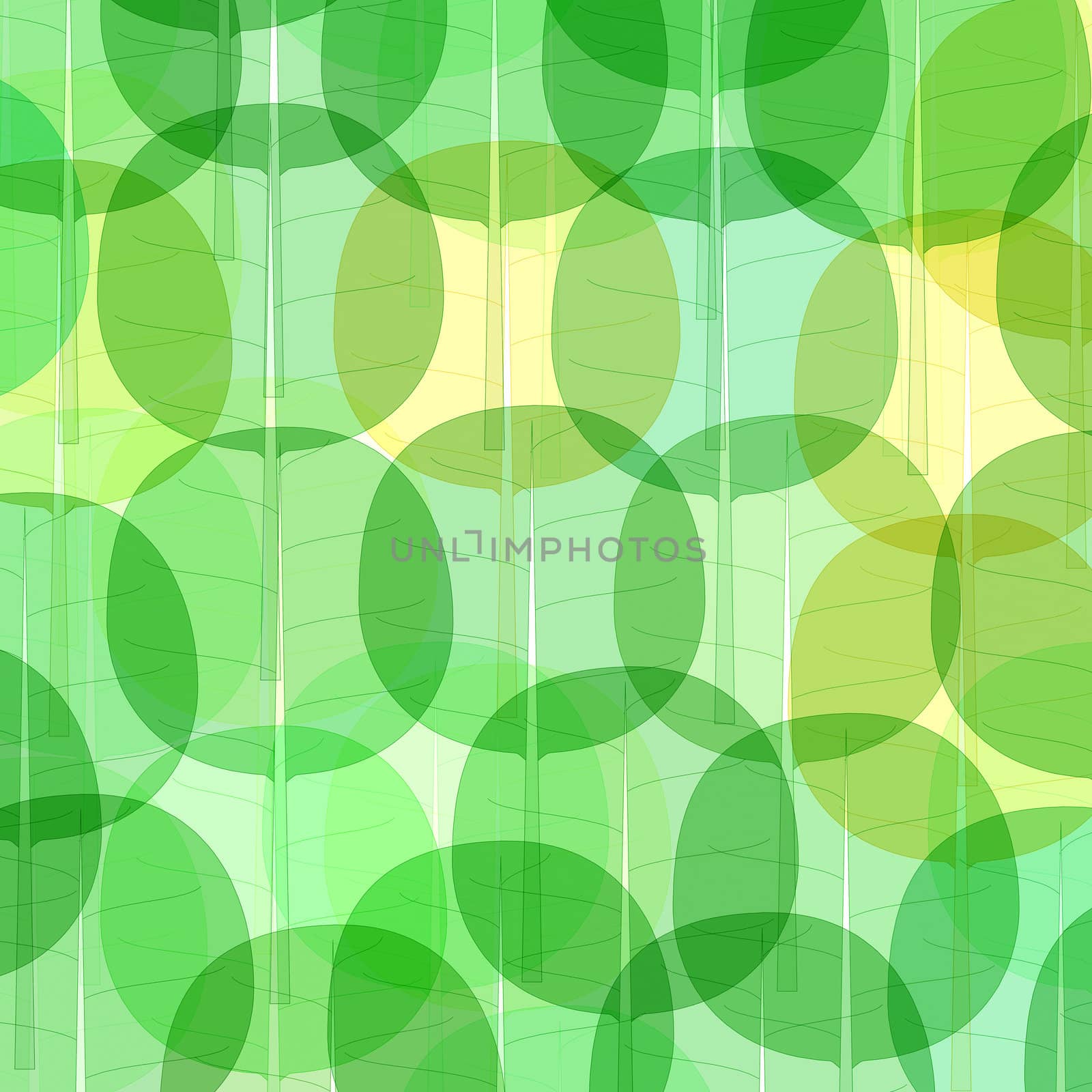 texture of abstract bright green round tree shapes