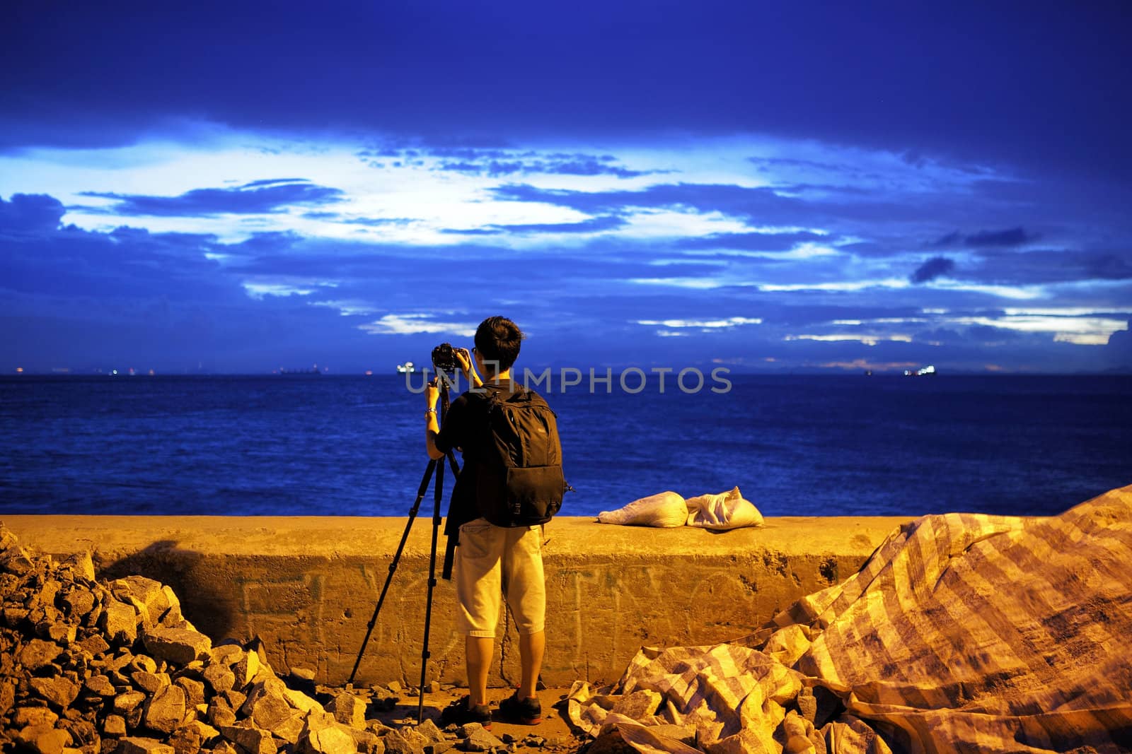 photographer working