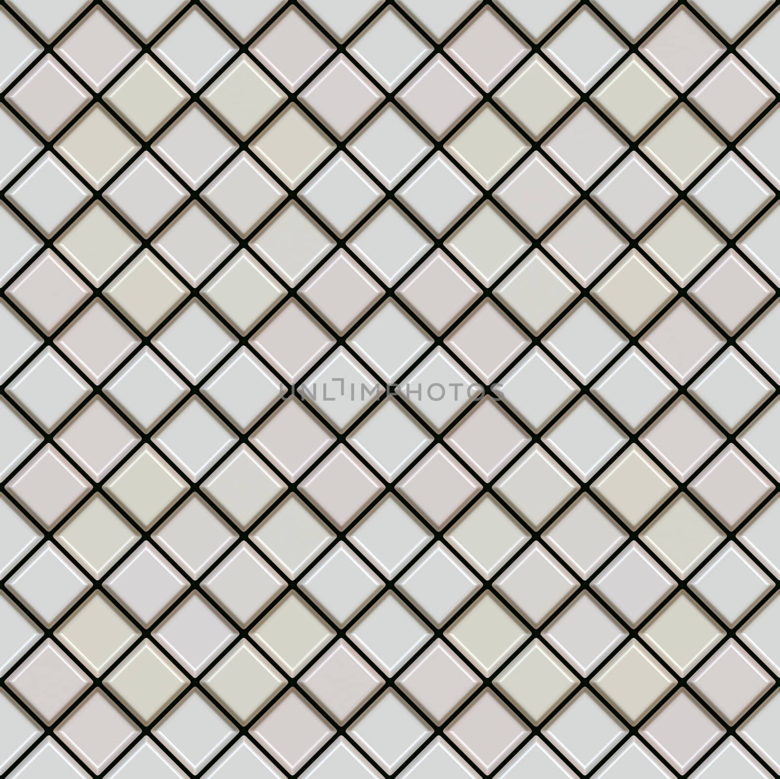 seamless texture of tan white glossy square tiles