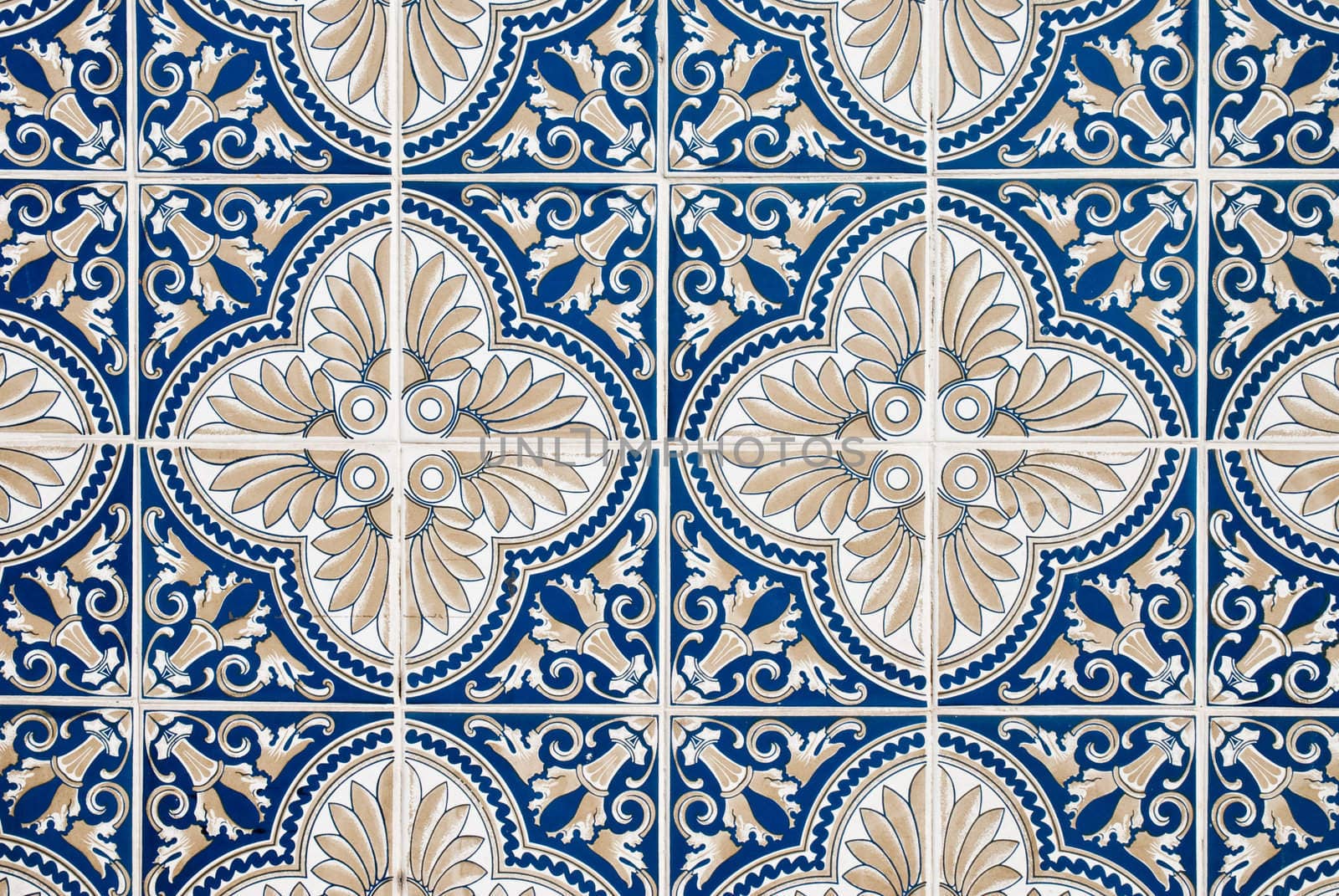Detail of Portuguese glazed tiles.