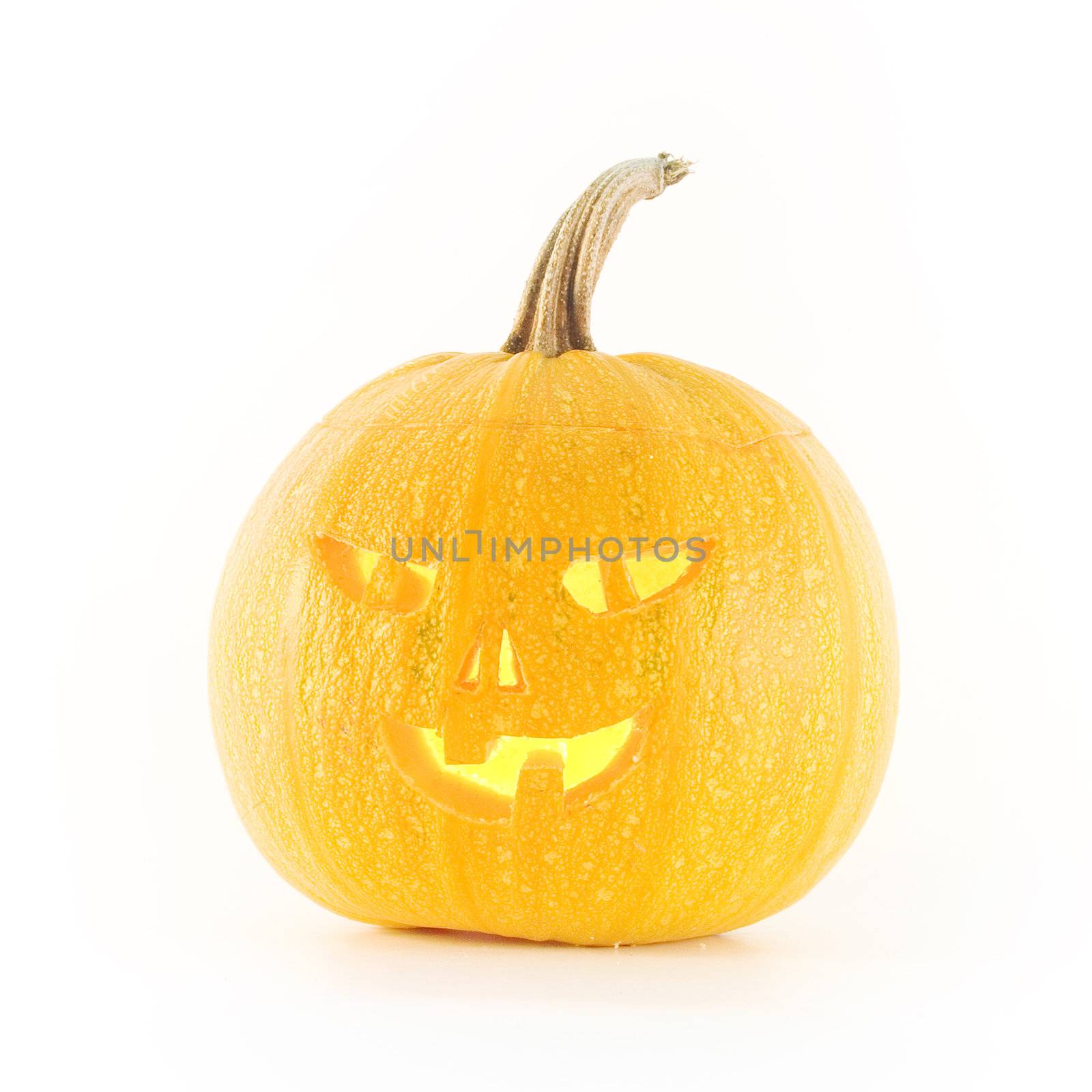 Halloween pumpkin on white background