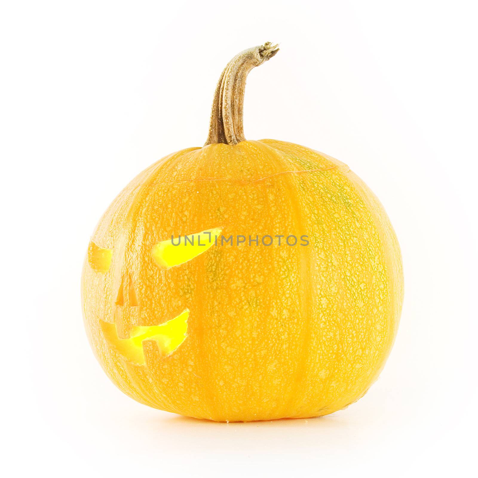 Halloween pumpkin on white background