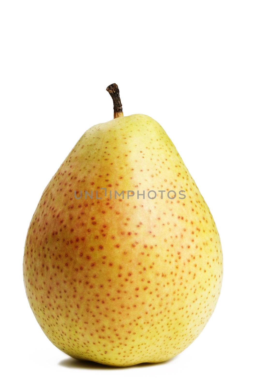 one pear isolated on white background