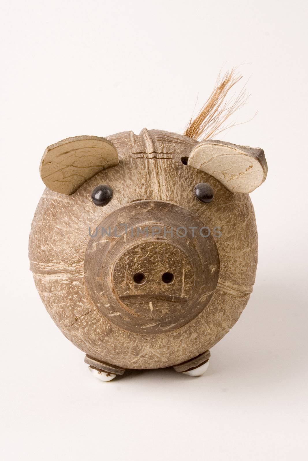 wooden piggybank