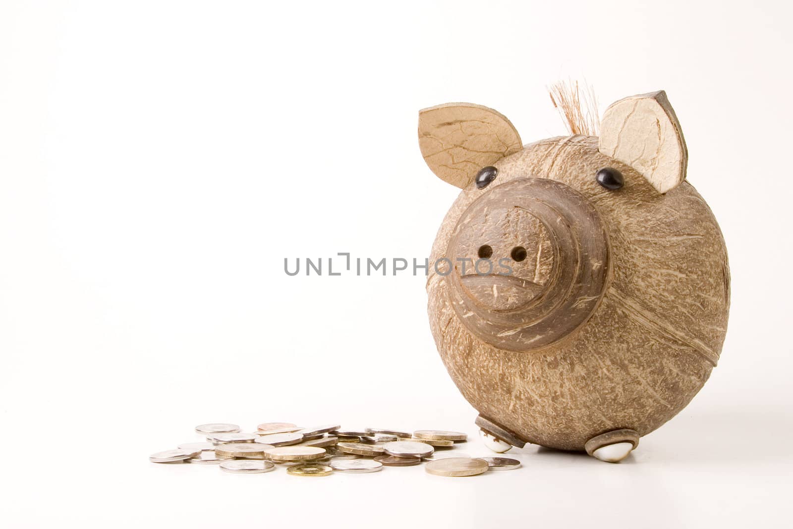 wooden piggybank