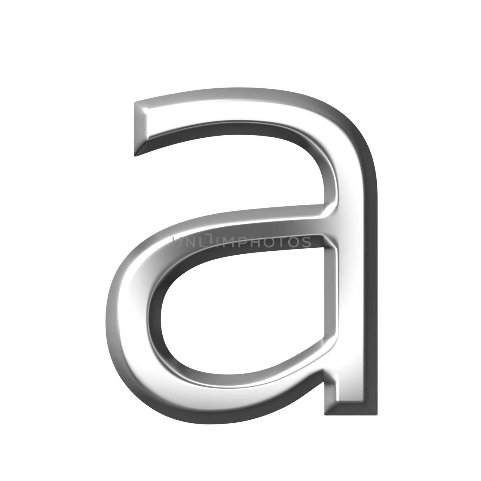 3d silver letter a by Georgios