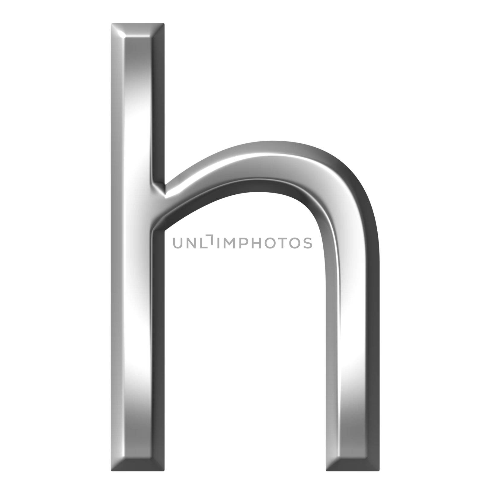 3d silver letter h by Georgios